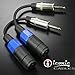 2 Pack Speakon Female Connector to 1/4