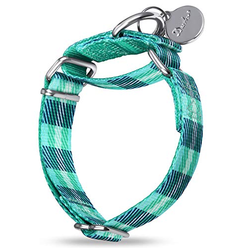 Dazzber Sliky Soft Slip Martingale Collars (Small, Oblique Plaid)