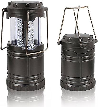 theGizmoMart Ultra Bright Portable LED Camping Lantern Flashlight (Black)