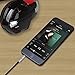 Audio Cable, TechRise 2.5 Meter Nylon Braided Premium Auxiliary Aux Audio Cable Cord for Headphones, iPods, iPhones, iPads, Home / Car Stereos and More - Black