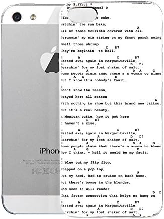 Amazon Com Iphone 5 5s Cover Case Margaritavilie Song Lyrics With Guitar Chords For Margaritavilie Case For Apple Iphone Electronics