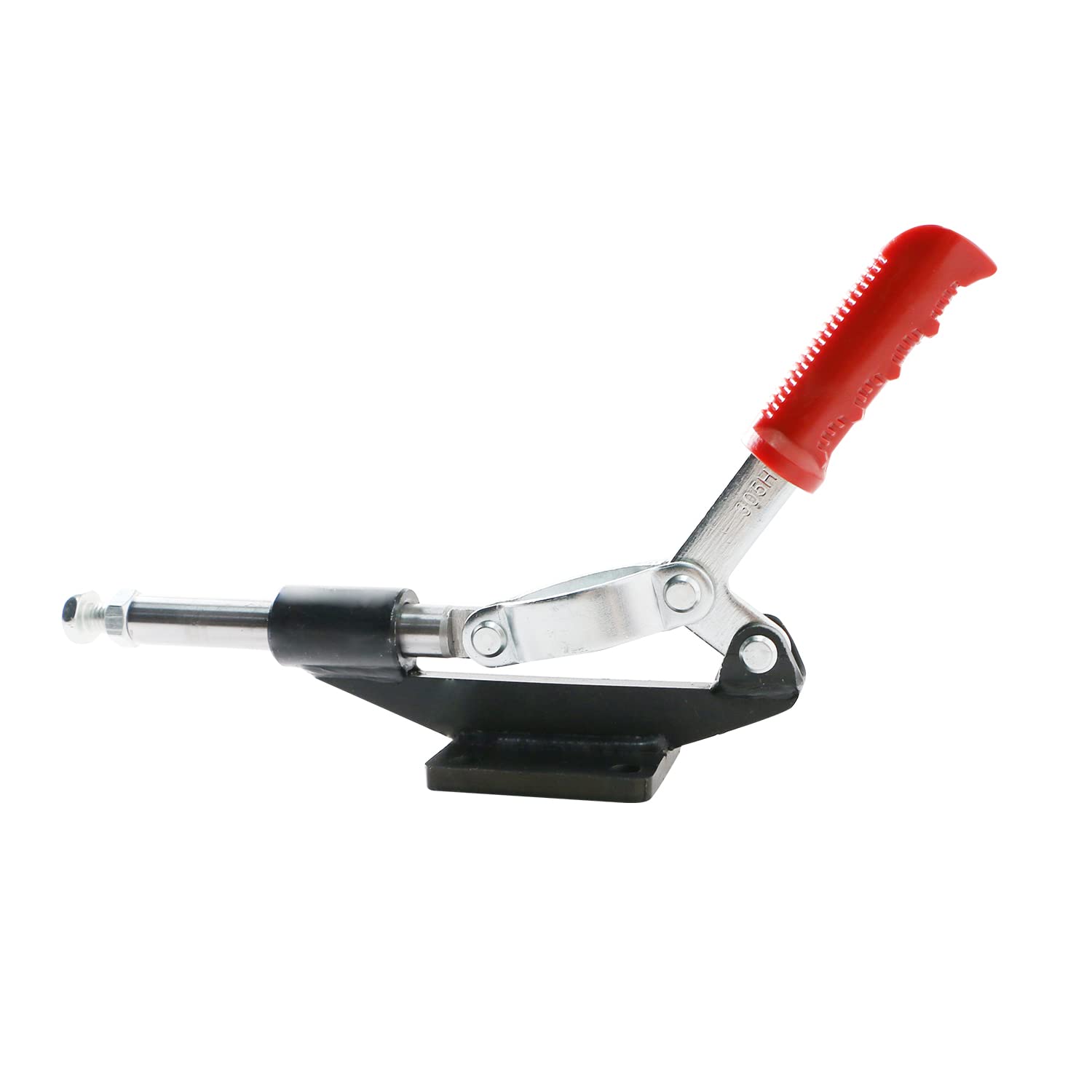 1Set Plunger Stroke Clamp w Flange Base Plate 1500lbs Holding Capacity for Suitable for Toolbox, Door, Box, Trunk, Tractor Cover, Smoke Cover, Woodworking Fixture and Quick Release Pull Lock.