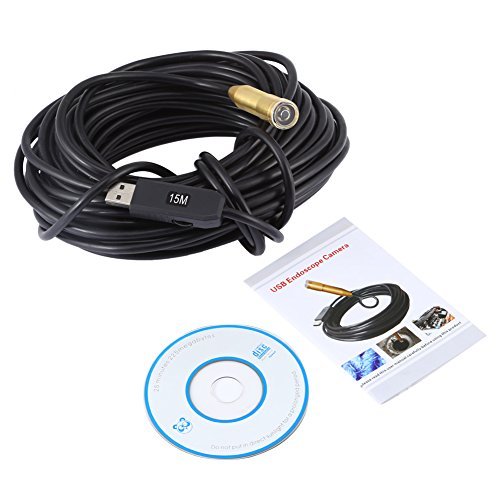 INGLESZCN USB 14.5mm Dia 5/10/15/20/25m Length Mini Snake Waterproof Endoscope Borescope FlexibleInspection Copper Pipe Camera (5m)