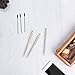 Cambond Ballpoint Pens, Silver Guest Pen Stainless Steel Pens for Guest Book Uniform Christmas Gift - Black Ink (1.0mm Medium Point), 3 Pens with 3 Extra Refills (Silver) - CP0104