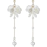 Kruckel Pearl Dangle Earrings for Women | Symbolize love in its many forms. Wear yours as a reminder of all the loved ones in your life | Hypoallergenic, Push Back, Comfortable Everyday Wear, Versatile Fashion Accessory, Lightweight Jewelry for Women | Sparkle at Wedding, Birthday, Christmas, Everyday | With Kruckel Jewelry box, Great Gift for mother, wife, girlfriend and any other her