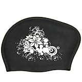 Swim Cap for Long Hair by KOOLSOLY Waterproof Swimming Cap Unisex Premium Silicone No-Slip Keeps Hair Dry ,Large Silicone Swimming Cap for Women Girls Men and Adult