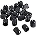 Outus 20 Pack Tyre Valve Dust Caps for Car, Motorbike, Trucks, Bike, Bicycle (Black)