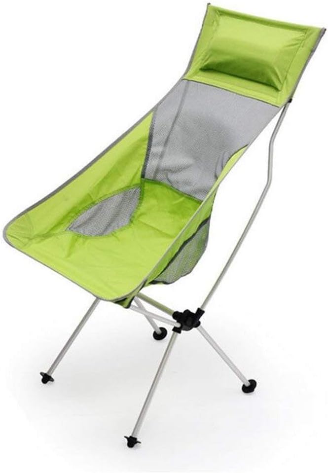 Chaise Camping Pliante SHALLWE - Dossier Haut 58cm - Structure Aluminium - Pliable Et Ultra-légère (1,45kg)