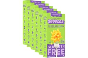 GOODLES Gluten-Free Vegan Be Heroes Mac and Cheese 6-pack, 6oz - 11g Protein & 4g Fiber per serving and 21 Nutrients from Plants | Kosher | Certified Gluten Free