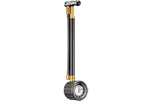 LEZYNE Shock Drive Bicycle Hand Pump, High Pressure 400 PSI Shock Pump, Portable Bike Pump, Mountain & Road Bikes