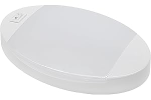 Facon 12V RV Oval Pancake Light, Length: 6'', 4000K Nature White Light, 12Volt Interior RV Ceiling Dome Light with On/Off Switch, for RV Motorhomes Camper Caravan Trailer Boat