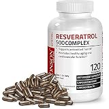 Resveratrol 500 Complex Red Wine Extract Natural Antioxidant Supplement for Cardiovascular & Immune System Health, 120 Capsules