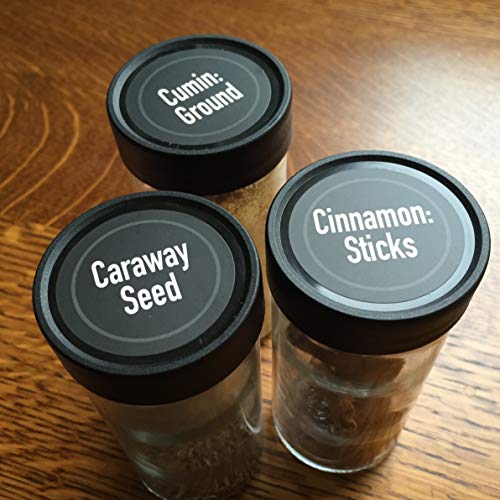 AllSpice Wood Spice Rack, Includes 60 4oz Jars Matte Black Pricepulse