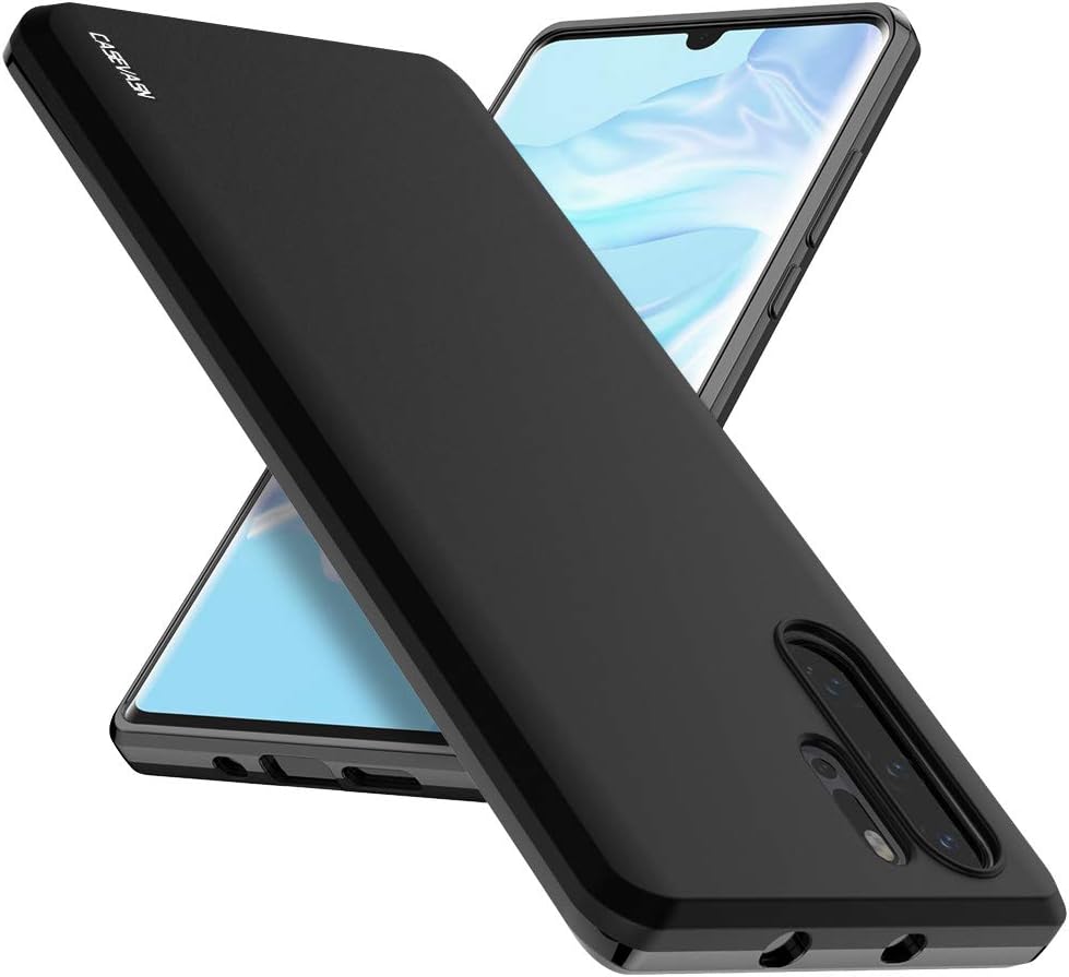 Huawei P30 Pro Case, CASEVASN [Slim Thin] Anti-Scratches Flexible TPU Gel Rubber Soft Skin Silicone Protective Case Cover for Huawei P30 Pro (Black)