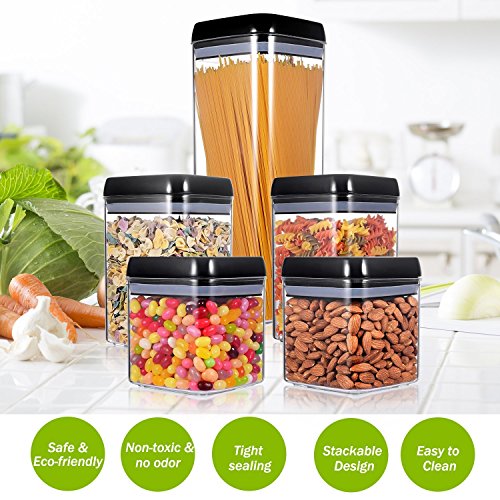 image for Larger Storage Container, [5-Piece] Senbowe Air-Tight Food Storage Con