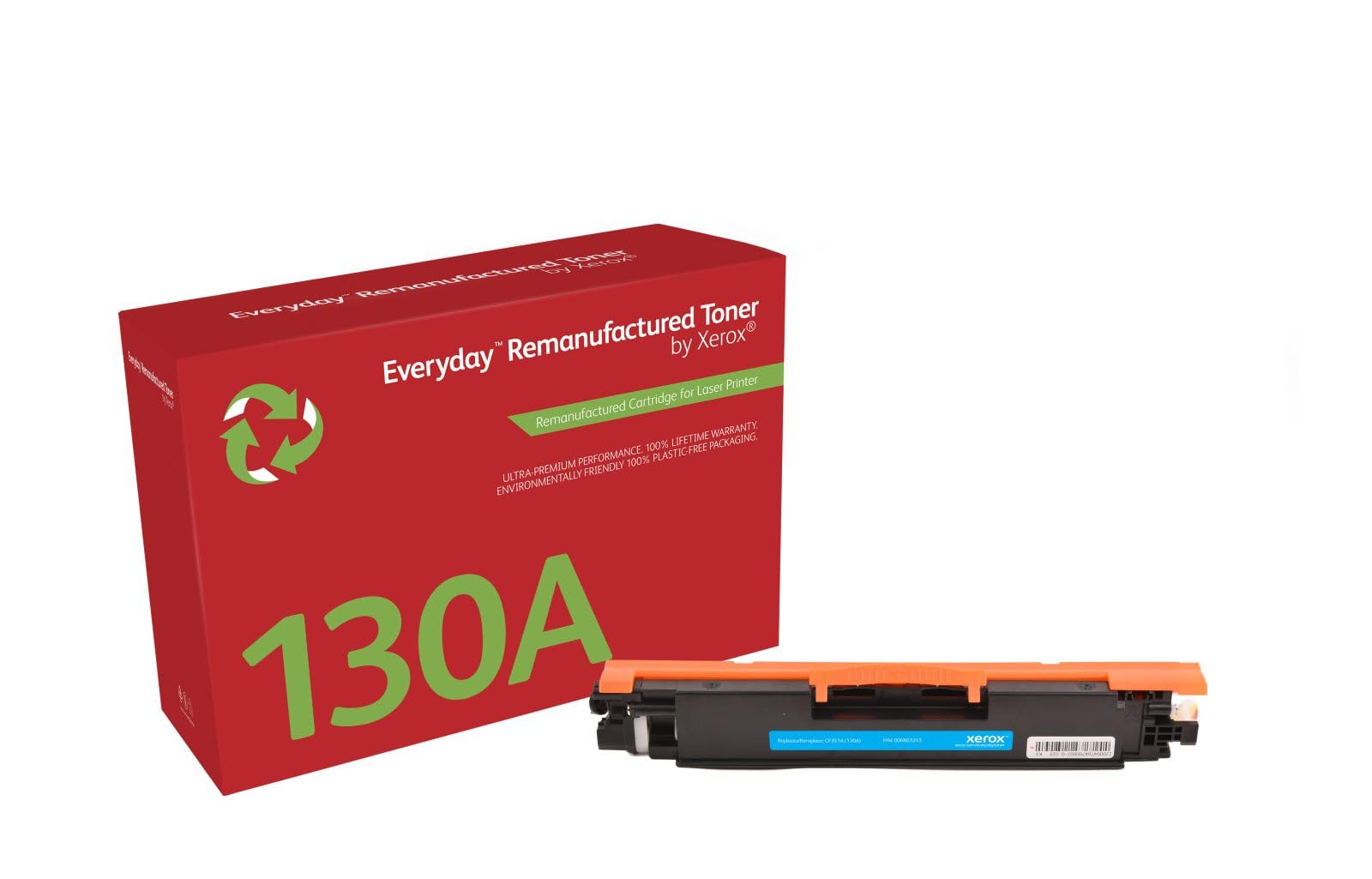 Everyday by Xerox Compatible HP 130A CF351A Cyan Toner, Standard Capacity, Remanufactured