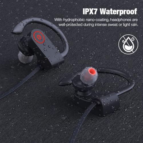 JOYWISE Bluetooth Wireless Headphones 16H Playtime Earbuds with Mic Stereo in-Ear Earphones, IPX7 Waterproof Sports Sound Isolation AI Music Creation Headsets for Running, Gym, Workout
