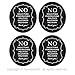 No Soliciting Sign Stickers for Home and Business, Vinyl Decals, UV Protected & Waterproof, 4 X 3.5 Inch - 4 Labels