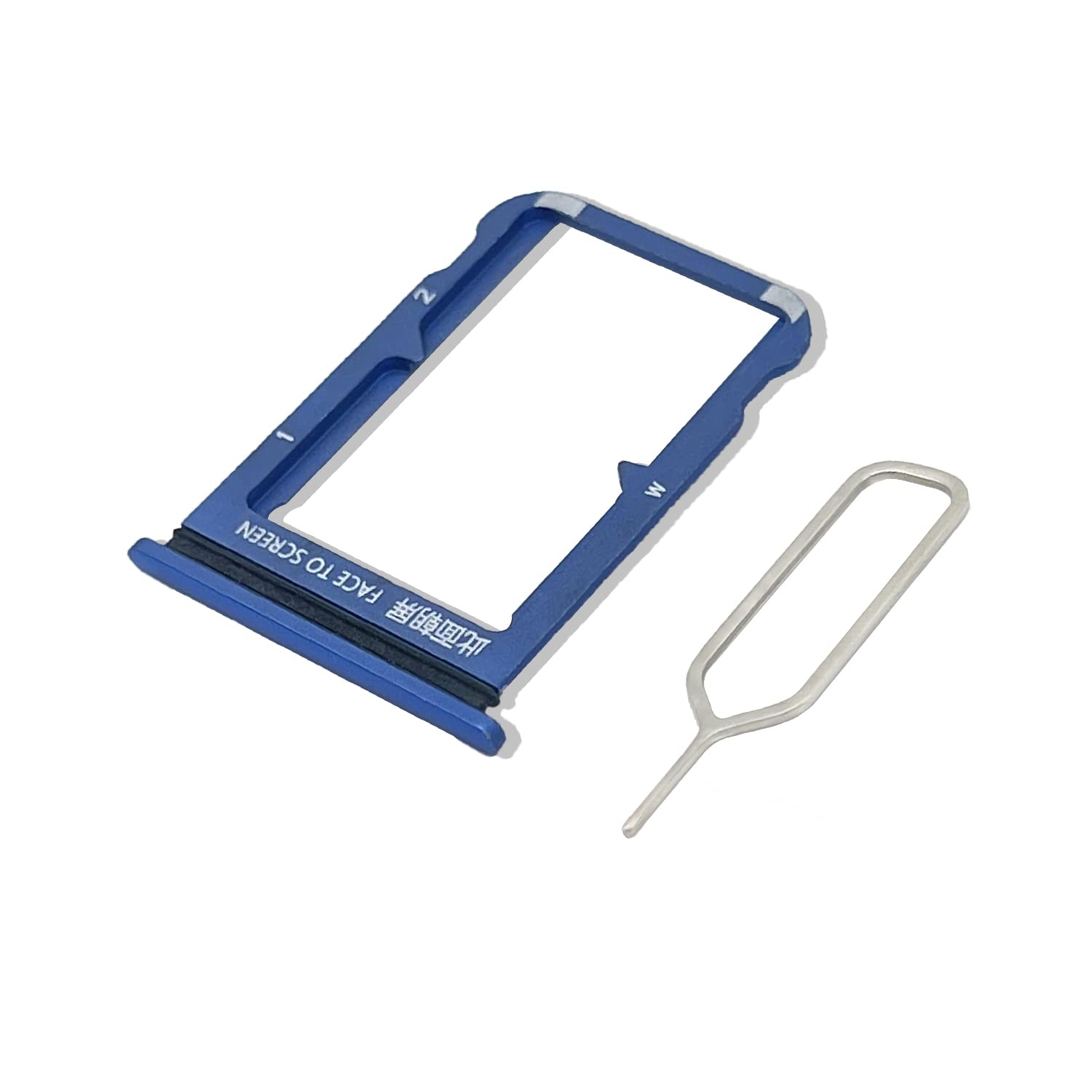 Eonpam Original DUAL SIM Card Slot Tray Holder Replacement for (Xiaomi Mi 9) Incl SIM Pin (Blue)