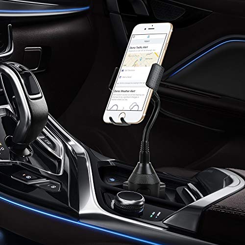 Co-Goldguard Car Cup Holder Phone Mount,[Upgraded ] Adjustable Universal Gooseneck Car Cup Cell Phone Stand Compatible with iPhone 12/11 XS Max XR 8 Plus 7 Plus Samsung Galaxy Note 10 Plus S9,Black