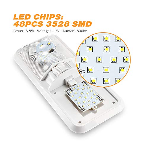 image for Auxbeam 12V Led RV Ceiling Dome Light RV Interior Lighting for Trailer