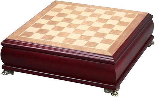 Amazon Co Jp チェスゲーム 収納ボックスと手作りの木のチェスの駒が付いているデラックス木 のチェスセット 赤 子供のためのボードゲーム Color Red Size 37 37 9cm ホーム キッチン