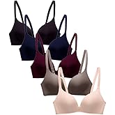 Pack of 5,Women Comfort No Wire Bras Seamless No Show Bra Pack