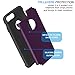 Tekcoo for iPhone 8 Plus Case/iPhone 7 Plus Case for Girls, [TBaron] Bumper Case Shock Absorbing Hard Hybrid Defender Cute Cover [Scratch Proof] Plastic Shell + TPU Rubber Inner [Purple]
