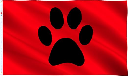 Amazon.com : Pet Paw Flag 2.5x5 Ft, Moderate-Outdoor Both Sides Coated