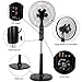 COSTWAY Pedestal Fan, 16-inch Oscillating Stand Fan Adjustable Cooling Fan Whisper Quiet with Remote Control, Dual 5 Blades, 15 Hours Timer Setting for Home and Office (Black)