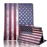 HDE iPad 2 3 4 Leather Case USA Flag - Folio Stars Stripes America Magnetic Cover Flip Stand