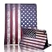 HDE iPad 2 3 4 Leather Case USA Flag - Folio Stars Stripes America Magnetic Cover Flip Stand