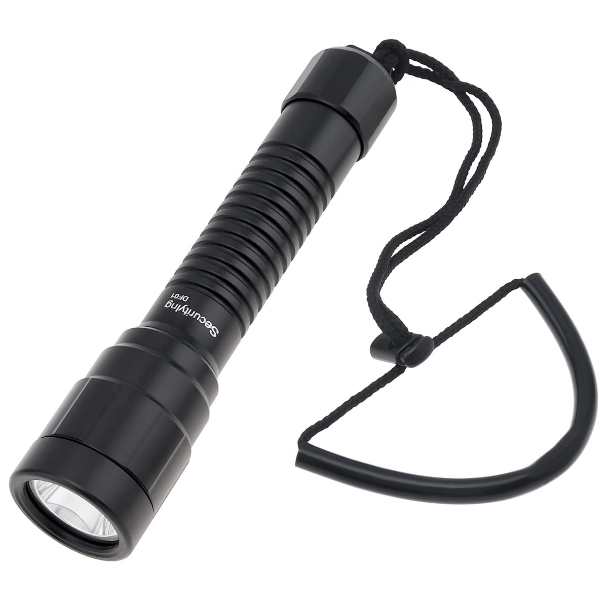 SecurityIng DF01 Scuba Diving Torch, 1500 Lumens Head Twist On/Off Underwater 150M Recreational Technical Dive Flashlight, 9 Degrees Narrow Beam IP68 Waterproof Night Submarine Diving Safety Lights