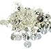 100 Silver-plated Brass 10mm Flat Pad Surgical Steel Post Earring Finding Package of 50 Pair