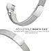 MoKo Fitbit Alta HR and Alta Band, Milanese Loop Mesh Stainless Steel Replacement Bracelet Wrist Strap for Fitbit Alta / Fitbit Alta HR with Unique Magnet Lock, Tracker NOT Included - SILVER