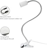 Akynite E27 Clip On Light Holder with Plug & Switch 1.25m Cable White view 5