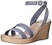 crocs Women's Leigh Wedge Sandal, Storm/Mushroom, 7 B(M) US