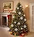24PCS Snowflake Christmas Decorations -Glitter Snowflakes White Winter Wonderland Party - Xmas Tree Hanging Supplies Ornaments
