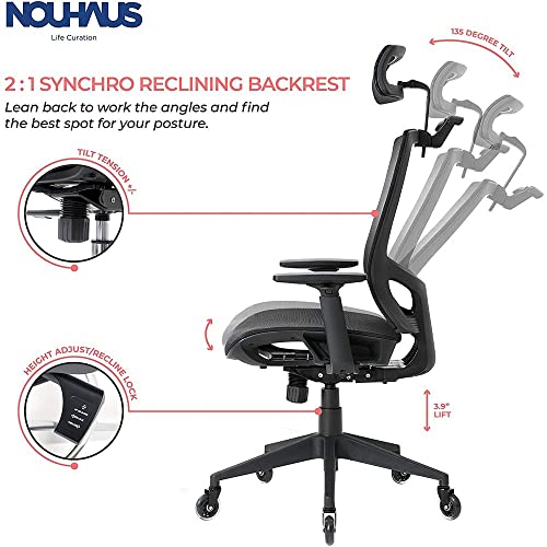 Nouhaus ErgoTASK Ergonomic Task Chair, Computer Chair and Office