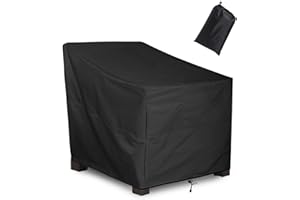 ALSTER Patio Chair Covers Waterproof, Outdoor Chair Covers(40" L x 40" W x 36" H), Durable and Waterproof Black Furniture Covers for Lounge Deep Seat, Rain Snow Dust Wind-Proof