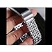 bayite Metal Bands Compatible with Fitbit Charge 2, Replacement Bracelet Adjustable Women Rhinestone, Silver