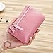 Aladin Leather Coin Purse with Key Chain - Triple Zipper Card Holder Wallet