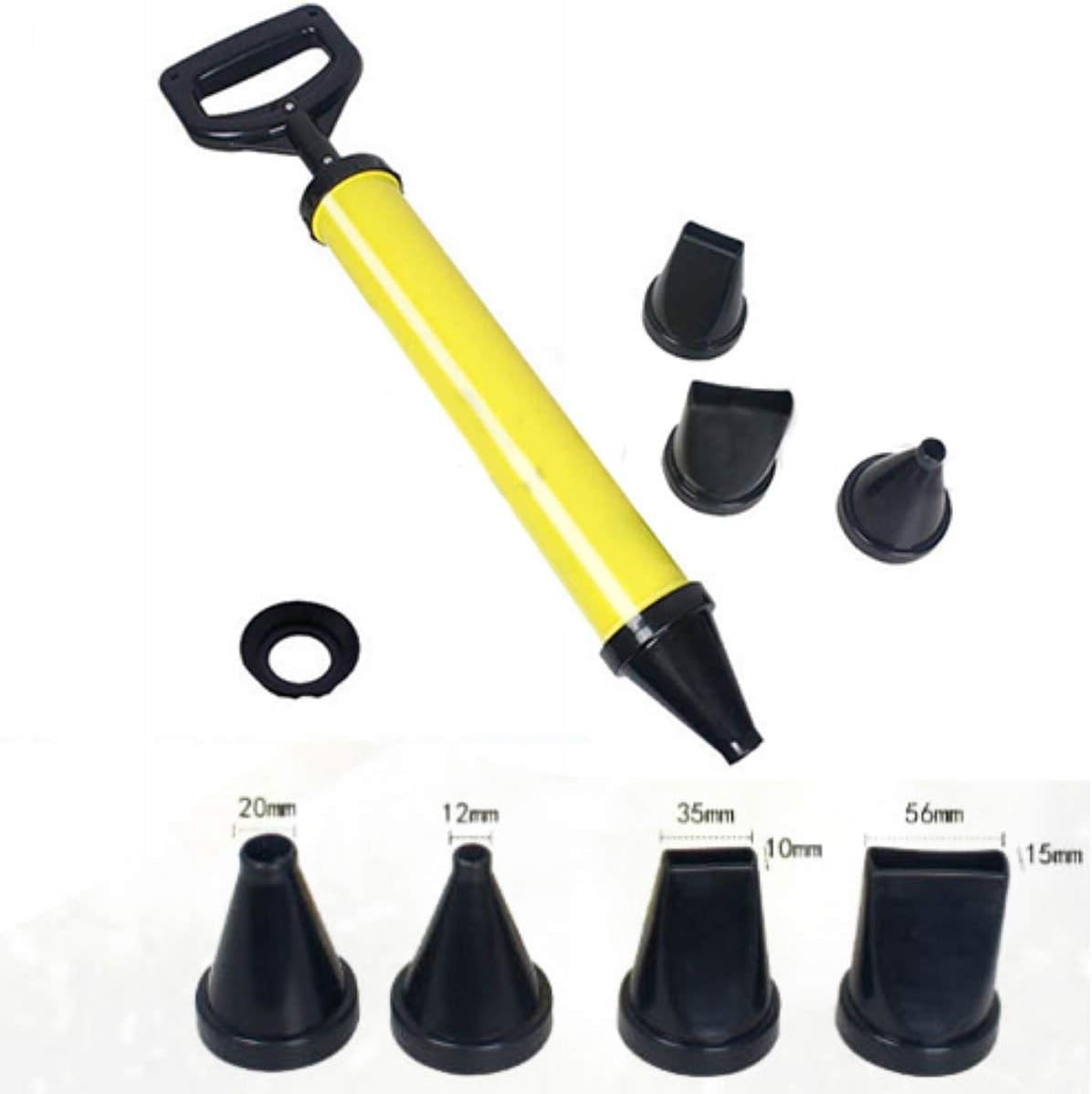 HINTER Mortar Pointing Grouting Gun Sprayer Applicator Tool and 4 Nozzle for Cement Lime
