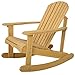 Giantex Adirondack Chair Outdoor Natural Fir Wood Rocking Chair Patio Deck Garden Furniture