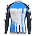 4ucycling Men’s Full Zip Moisture Wicking Long Sleeve Cycling Jersey, Breathable Running Tops - Bike Biking Shirt
