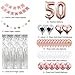 50th Birthday Decorations Banner Balloon, Happy Birthday Banner, 50th Balloons, Number 50 Balloons, 50 Years Old Birthday Decoration Supplies