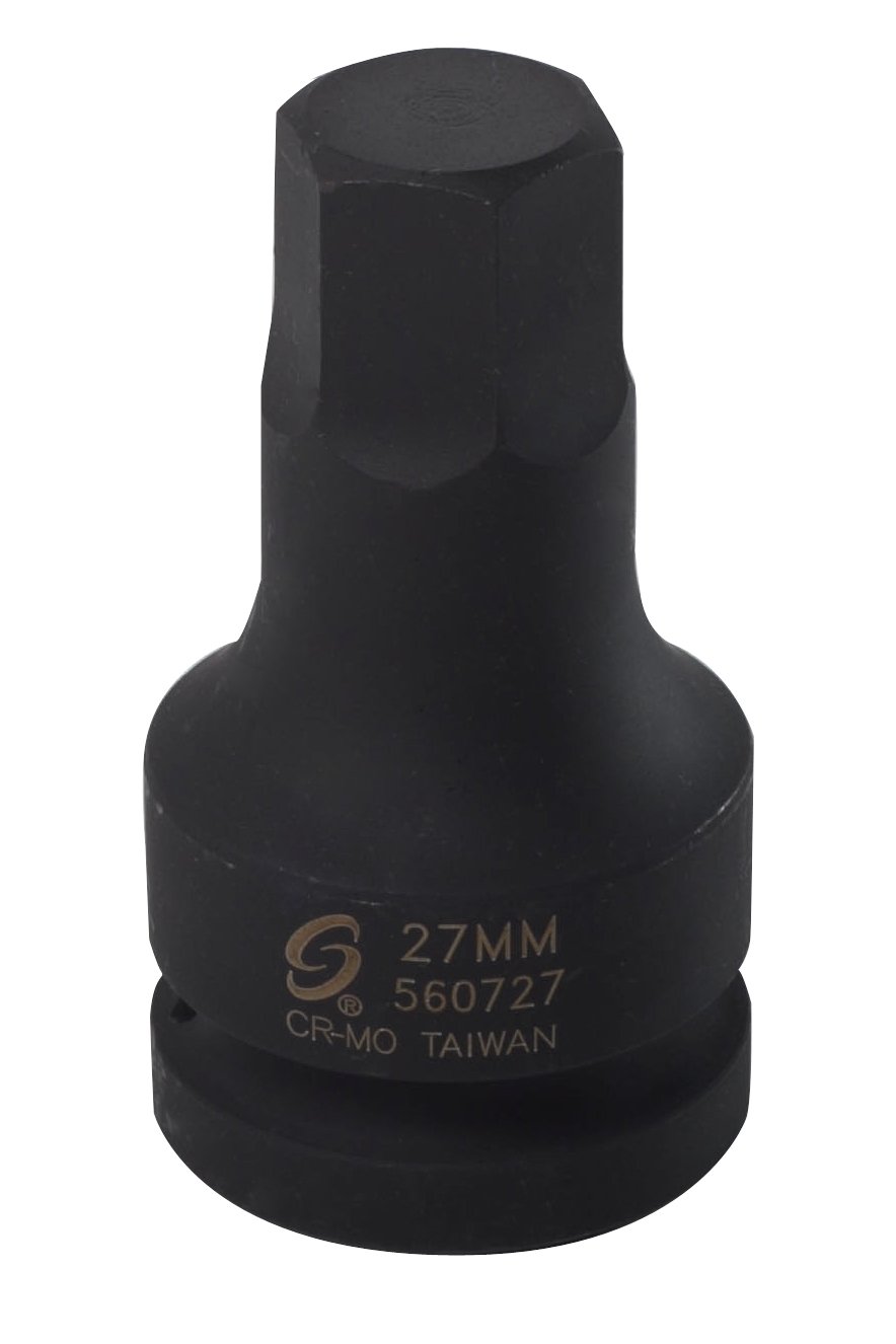 SUNEX Tools 560727 1-Inch Drive 27mm Hex Driver Socket