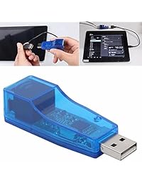 Storite ~ USB 2.0 a LAN Adaptador de tarjeta de red Ethernet RJ45 10 100 Mbps para portátil PC USB de red LAN tarjeta de convertidor de apoyo WinXP, Linux OS color azul