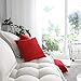 Home Brilliant Red Pillow Covers 18x18 Decorative Corduroy Plush Throw Pillows for Couch Holiday Wedding, Set of 2, Red