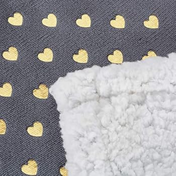 relaxdays battaniye altin kalpler kuzu derisi gorunumlu yumusak battaniye cift tarafli koltuk ortusu 150 x 200 cm gri beyaz polyester 1 adet amazon com tr